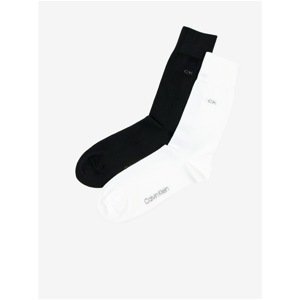 Set of two pairs of men's socks in white and black Calvin Klein - Men