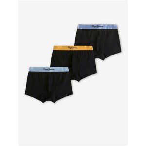 Set of three men's boxers in black Pepe Jeans Elrod - Men