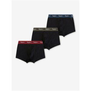 Set of three men's boxers in black Pepe Jeans Norwin - Men's