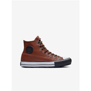 Dark Brown Unisex Ankle Leather Sneakers Converse Chuck Taylor - Unisex