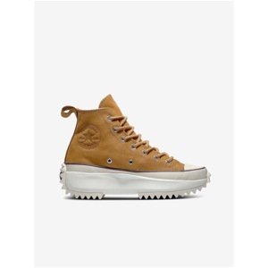 Converse Light Brown Unisex Ankle Leather Sneakers on Convers Platform - Unisex
