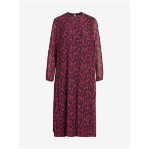 Black-pink Women's Floral Midi Dress VILA Astillan - Women