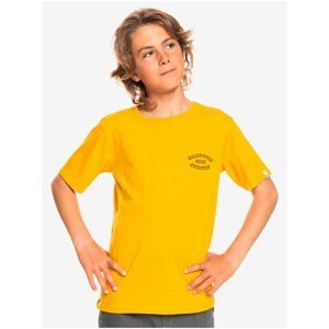 Yellow boys' T-shirt with Quiksilver Wild Cards print - unisex