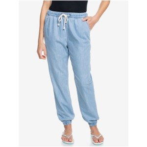 Light Blue Women's Loose Pants Roxy Lazy Chill - Women