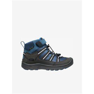 Grey-blue children's waterproof shoes with leather details Keen Hikepo - unisex