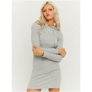 Light Grey Sheath Sweater Minidress hooded TALLY WEiJL - Women