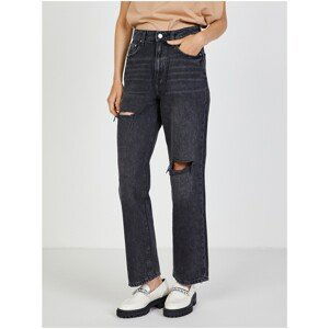 TALLY WEiJL Black Womens Wide Jeans with Cut Effect TALLY WEiJ - Women