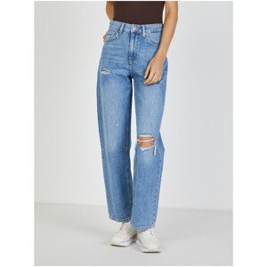 Blue Women's Wide Jeans with Tattered Effect TALLY WEiJL - Women