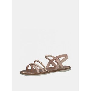Tamaris Leather Sandals in Pink-Gold - Women