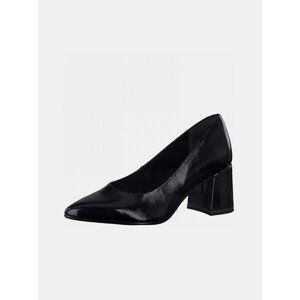 Black Glossy Heeled Pumps Tamaris - Women