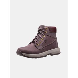 Burgundy Women Leather Ankle Boots HELLY HANSEN - Women