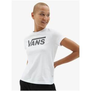 White Women's T-Shirt with Vans Flying V Crew - Women