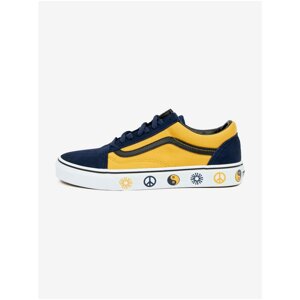 Black-yellow Men's Suede Sneakers vans Old Skool - Men