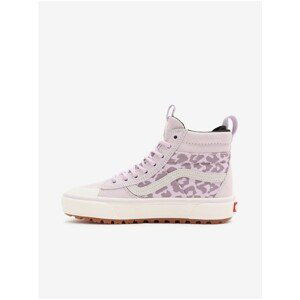 Light Purple Women's Suede Patterned Ankle Boots VANS Sk8 - Women