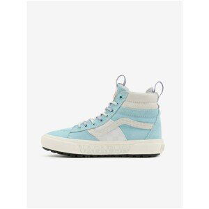 White-Blue Suede Ankle Boots VANS Sk8-Hi - unisex