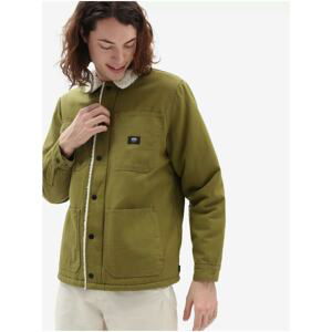 Khaki Men's Jacket with Artificial Fur VANS - Men