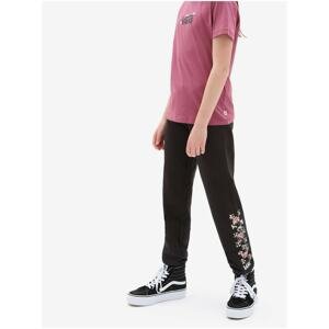 Black Girls' Sweatpants with VANS Leopard Floral Print - Unisex