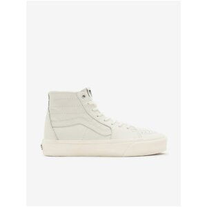 White Women Leather Ankle Boots VANS SK8-Hi - Women