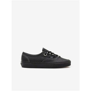 Black Women's Leather Sneakers VANS Authentic Hardware - Women