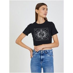 Black crop top with print TALLY WEiJL - Women