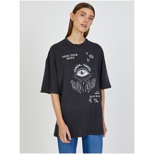 Dark grey oversize T-shirt TALLY WEiJL - Women