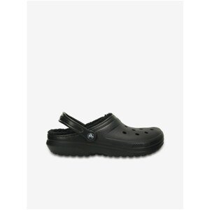 Black slippers with artificial fur Crocs - unisex