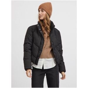Black quilted winter jacket VILA Vitate - Women