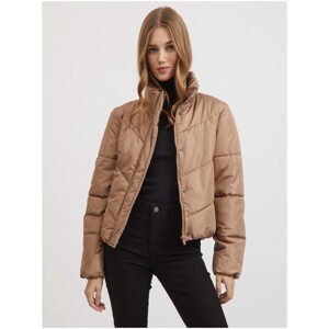 Brown quilted winter jacket VILA Vitate - Women