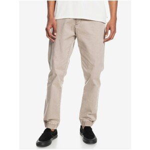 Beige Men's Straight Fit Pants Quiksilver - Men