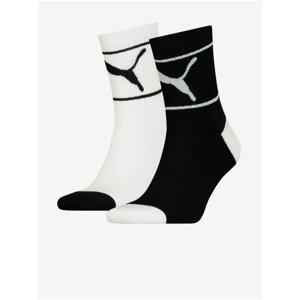 Set of two pairs of unisex socks in white and black Puma - unisex