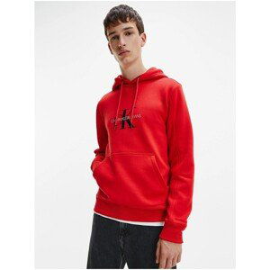 Red Men's Patterned Hoodie Calvin Klein - Men