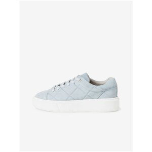 Light blue women's leather sneakers on the Tamaris platform - Women