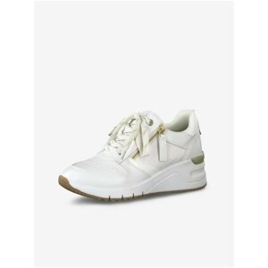 White Sneakers with Leather Details Tamaris - Women