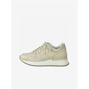 Beige Leather Sneakers Tamaris - Women