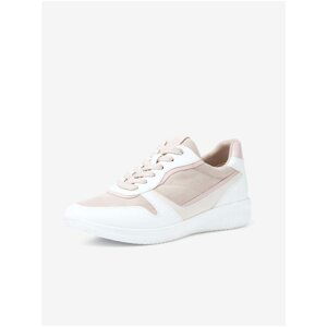 Beige-cream sneakers Tamaris - Women