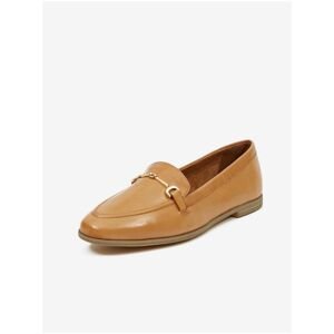 Light Brown Leather Loafers Tamaris - Women