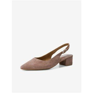 Low Heeled Suede Beige Ballerinas Tamaris - Women