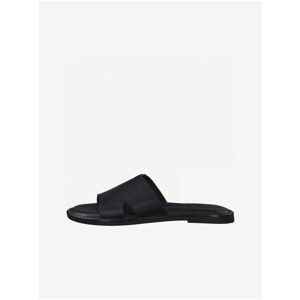 Tamaris Black Leather Slippers - Women