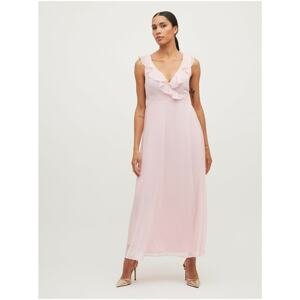 Light pink maxi dresses VILA Rilla - Women