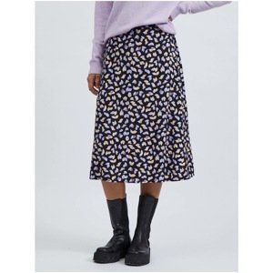 Black patterned midi skirt VILA Vish - Women