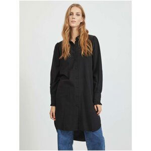 Black Long Shirt VILA Vitania - Women