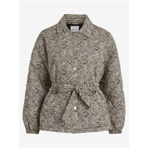 Black-beige patterned winter jacket VILA Vilorena - Women