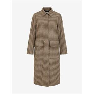Light brown plaid coat VILA Vitoff - Women
