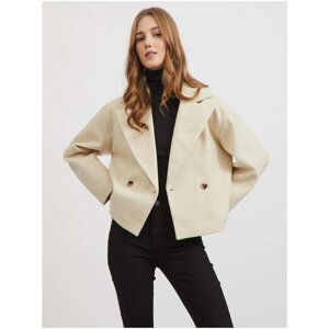 Cream Short Jacket VILA Vibecca - Women