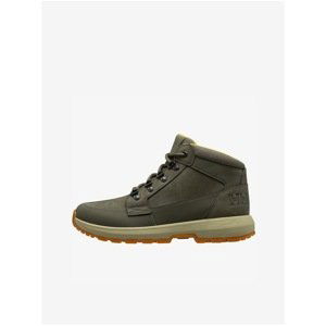 Dark Green Men Leather Ankle Boots HELLY HANSEN Richmond - Men