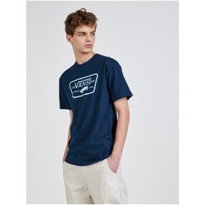 Dark blue men's T-shirt with VANS print - Men's