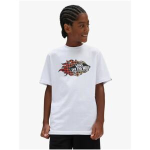 White boys' T-shirt with VANS print - unisex