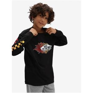 Black Boys Patterned T-Shirt VANS Flame - Unisex
