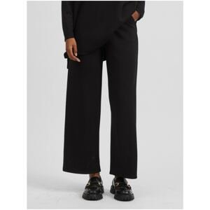 Black wide shortened trousers VILA Emely - Women