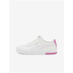 White Women's Leather Sneakers Puma Carina - Women